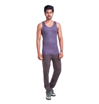ANAND Frusie Colour Broad Sleeveless Vest – Vibrant Cotton Banian, Wide Armhole Round Neck, Everyday Inner Wear | Pack of 2 | Assorted Color